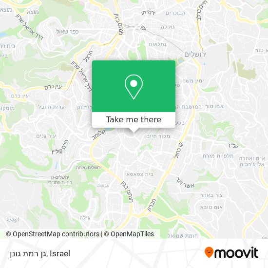 גן רמת גונן map