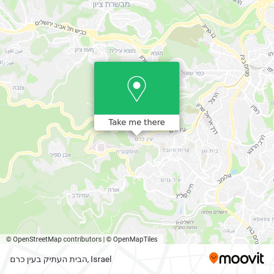 הבית העתיק בעין כרם map