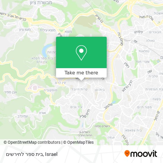 בית ספר לחירשים map