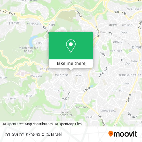 בי ס בויאר/תורה ועבודה map