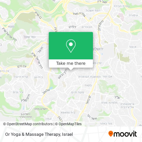 Карта Or Yoga & Massage Therapy