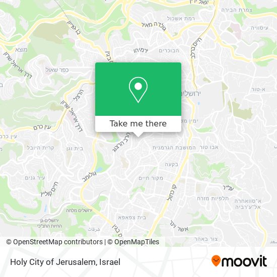 Holy City of Jerusalem map