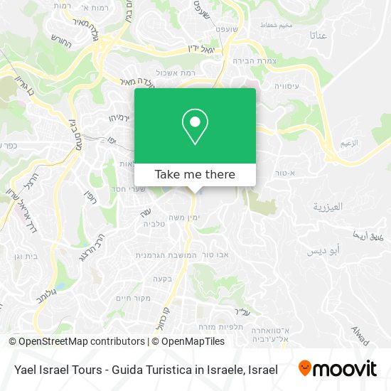 Yael Israel Tours - Guida Turistica in Israele map