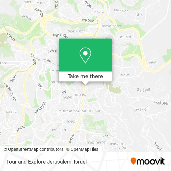 Tour and Explore Jerusalem map