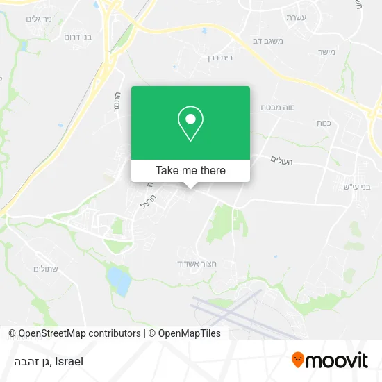 Карта גן זהבה