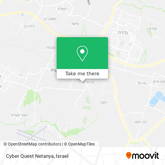 Карта Cyber Quest Netanya