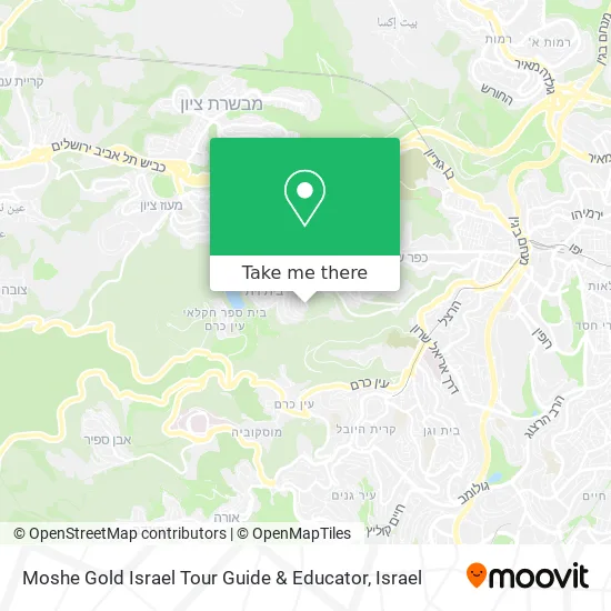 Карта Moshe Gold Israel Tour Guide & Educator