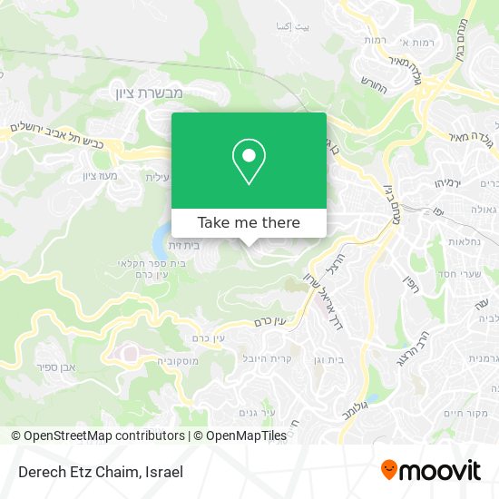 Карта Derech Etz Chaim