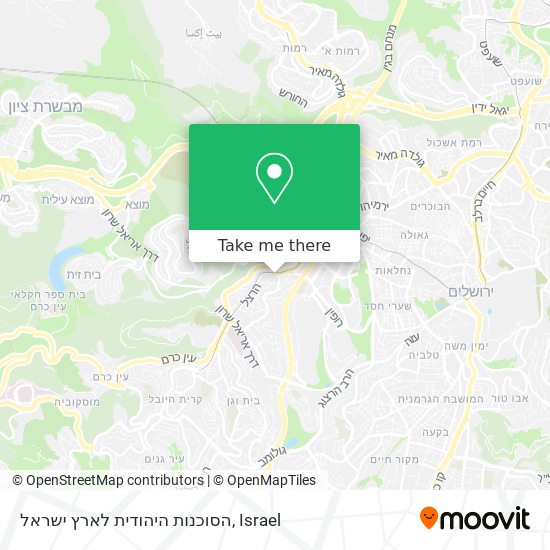 Карта הסוכנות היהודית לארץ ישראל