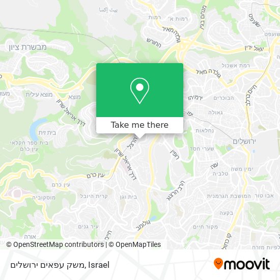 משק עפאים ירושלים map