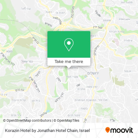 Korazin Hotel by Jonathan Hotel Chain map
