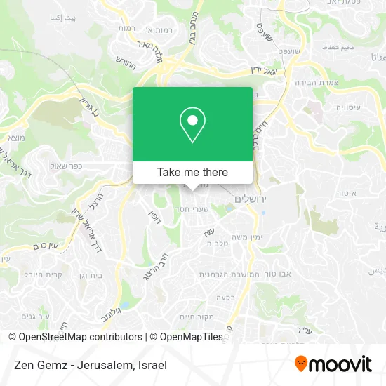 Карта Zen Gemz - Jerusalem