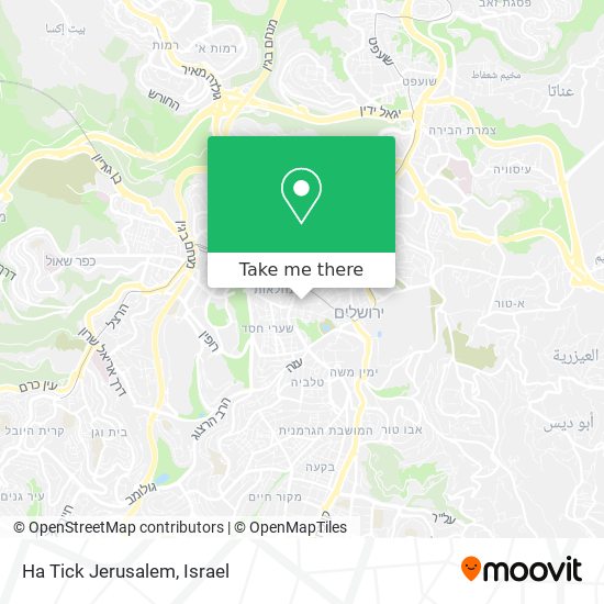 Карта Ha Tick Jerusalem