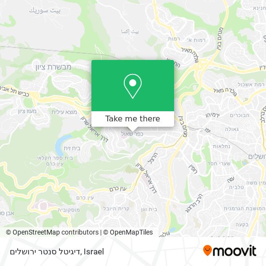 דיגיטל סנטר ירושלים map