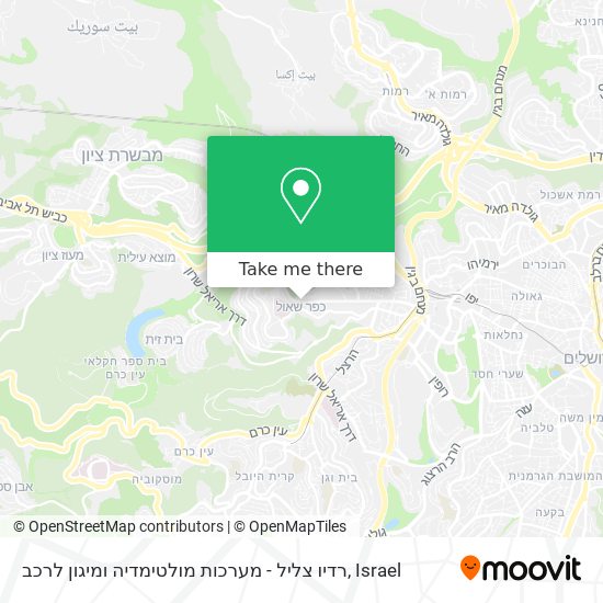 רדיו צליל - מערכות מולטימדיה ומיגון לרכב map
