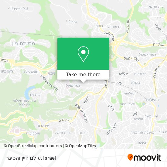 עולם היין והסיגר map