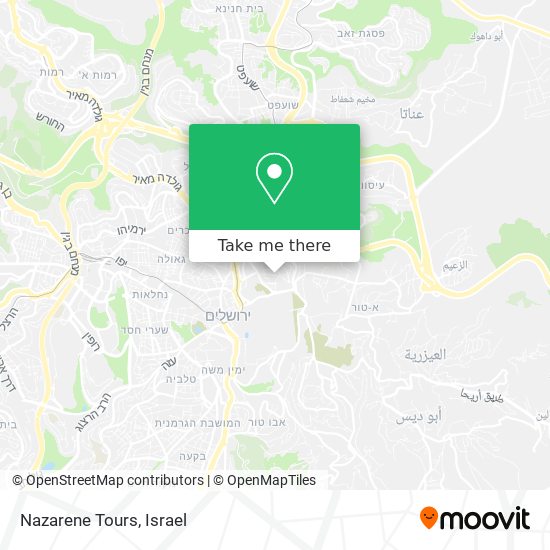 Nazarene Tours map