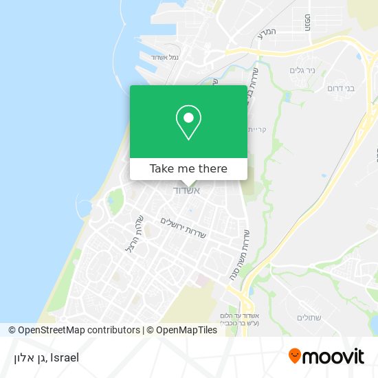 גן אלון map