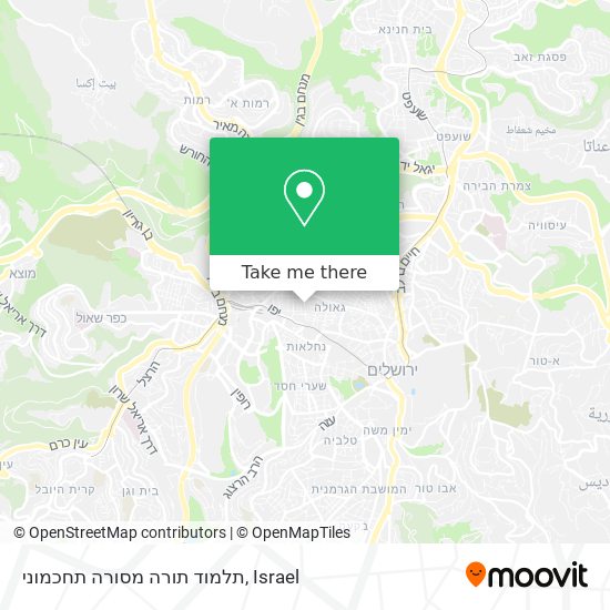 תלמוד תורה מסורה תחכמוני map