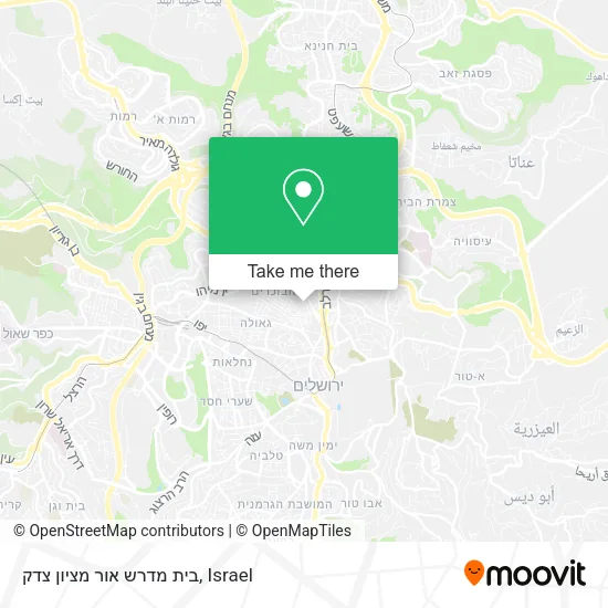Карта בית מדרש אור מציון צדק