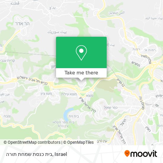 בית כנסת שמחת תורה map