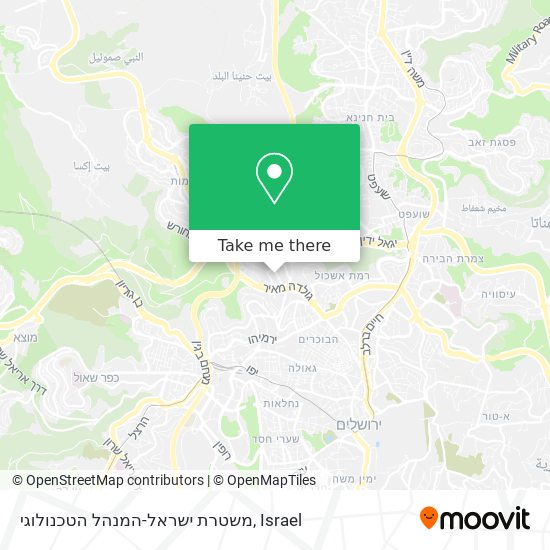 משטרת ישראל-המנהל הטכנולוגי map