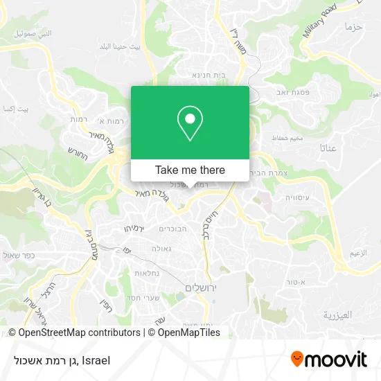 Карта גן רמת אשכול