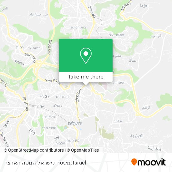 Карта משטרת ישראל-המטה הארצי