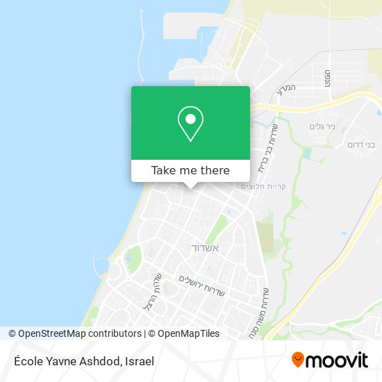 École Yavne Ashdod map