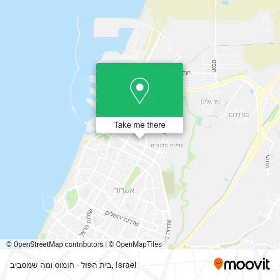 Карта בית הפול - חומוס ומה שמסביב
