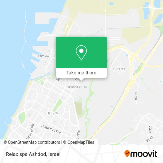 Карта Relax spa Ashdod