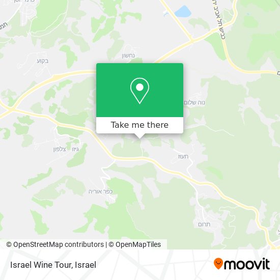 Israel Wine Tour map