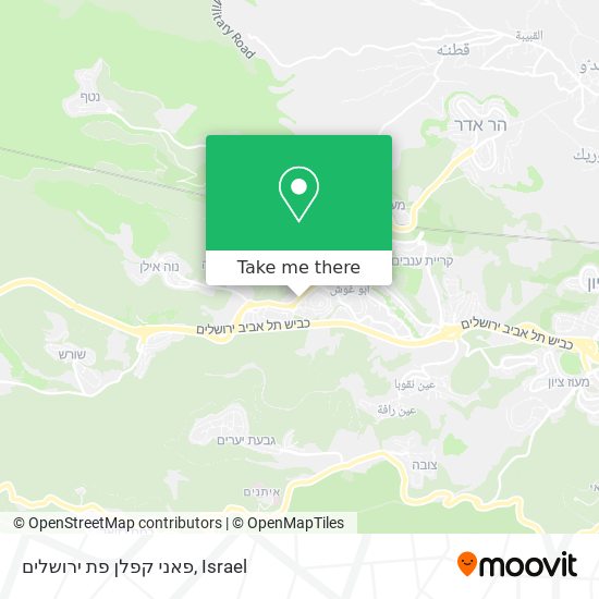 פאני קפלן פת ירושלים map