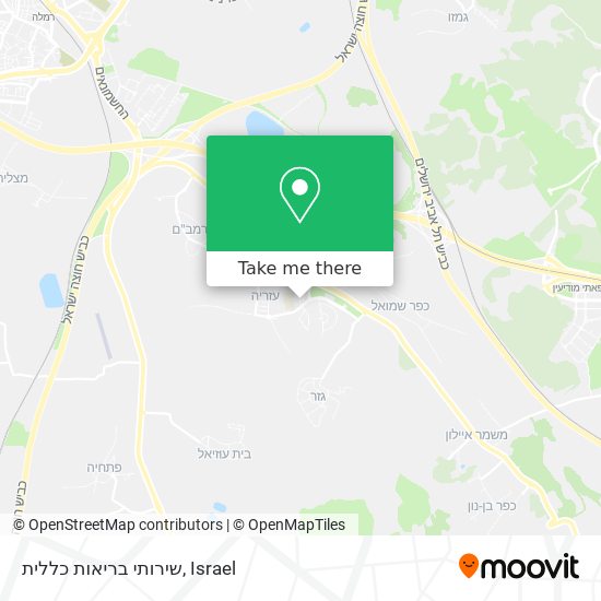 שירותי בריאות כללית map