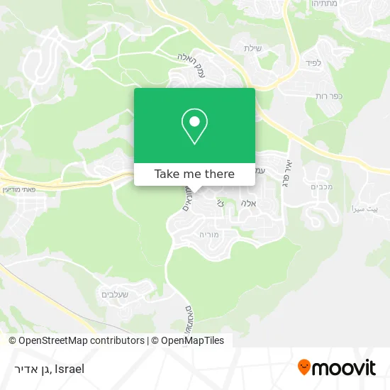 Карта גן אדיר