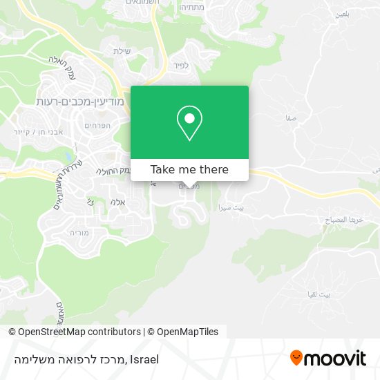 מרכז לרפואה משלימה map