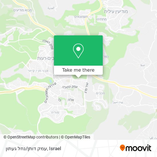Карта עמק דותן/נחל געתון