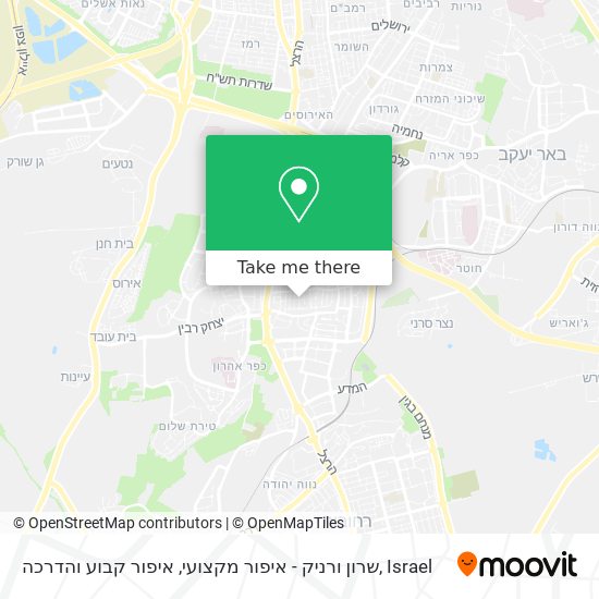 שרון ורניק - איפור מקצועי, איפור קבוע והדרכה map