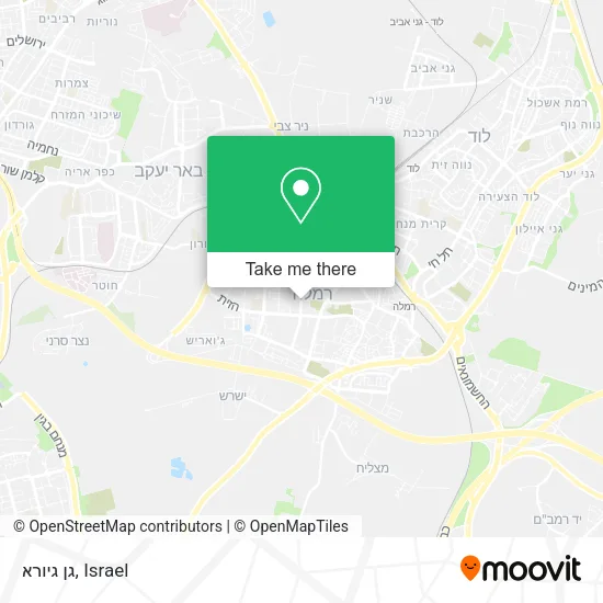 Карта גן גיורא