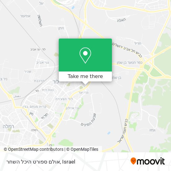 אולם ספורט היכל השחר map