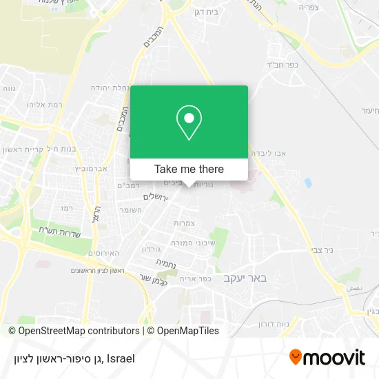 Карта גן סיפור-ראשון לציון
