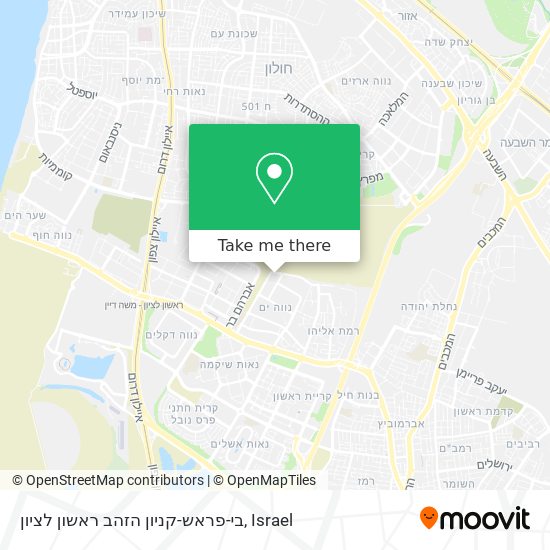 בי-פראש-קניון הזהב ראשון לציון map