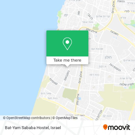 Bat-Yam Sababa Hostel map