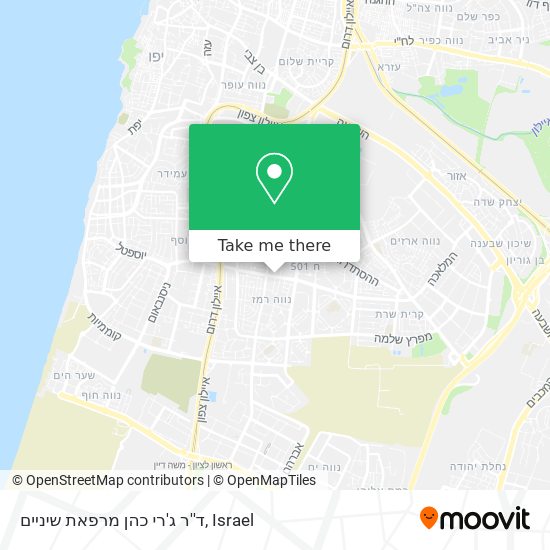 ד''ר ג'רי כהן מרפאת שיניים map