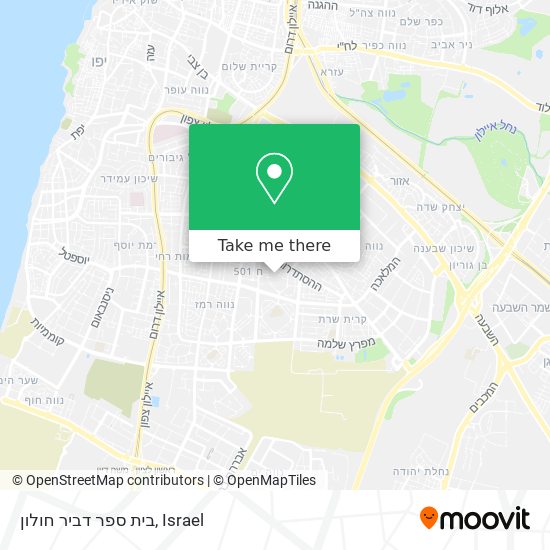 בית ספר דביר חולון map