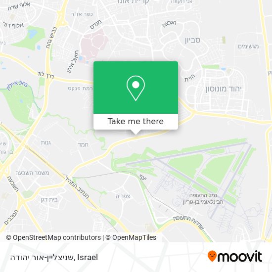 Карта שניצליין-אור יהודה