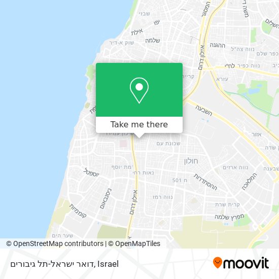 דואר ישראל-תל גיבורים map