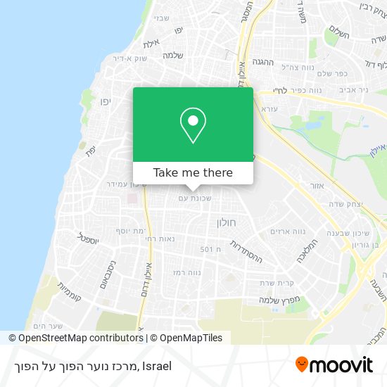 Карта מרכז נוער הפוך על הפוך