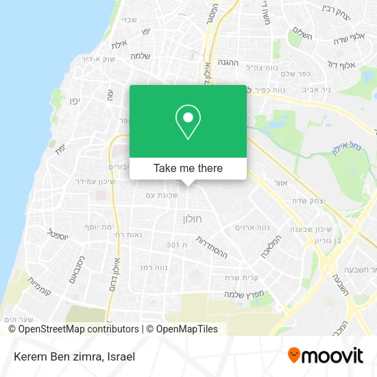 Kerem Ben zimra map