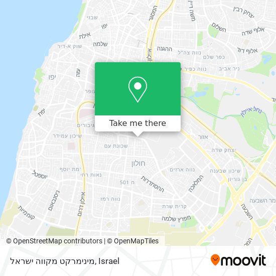 Карта מינימרקט מקווה ישראל
